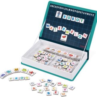 Janod J02712 - Alfabeto en Inglés Juguete Educativo Magneti'Book, Multicolor